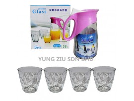 QEH-5#1JUG+4 CUP SET(PITCHER GLASS)